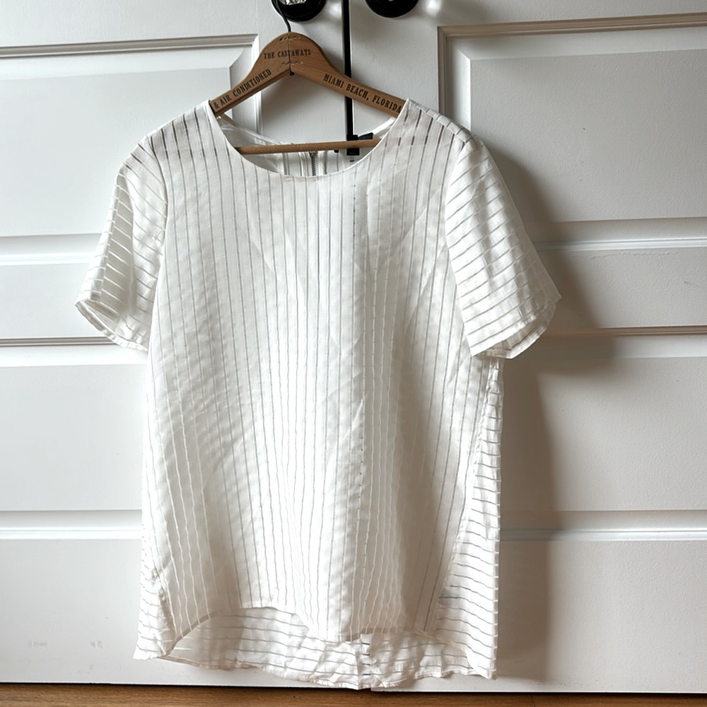 J Crew White Top size 8